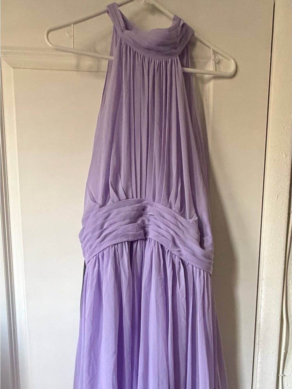 Azazie Lilac Chiffon Wrap Bodice Gown